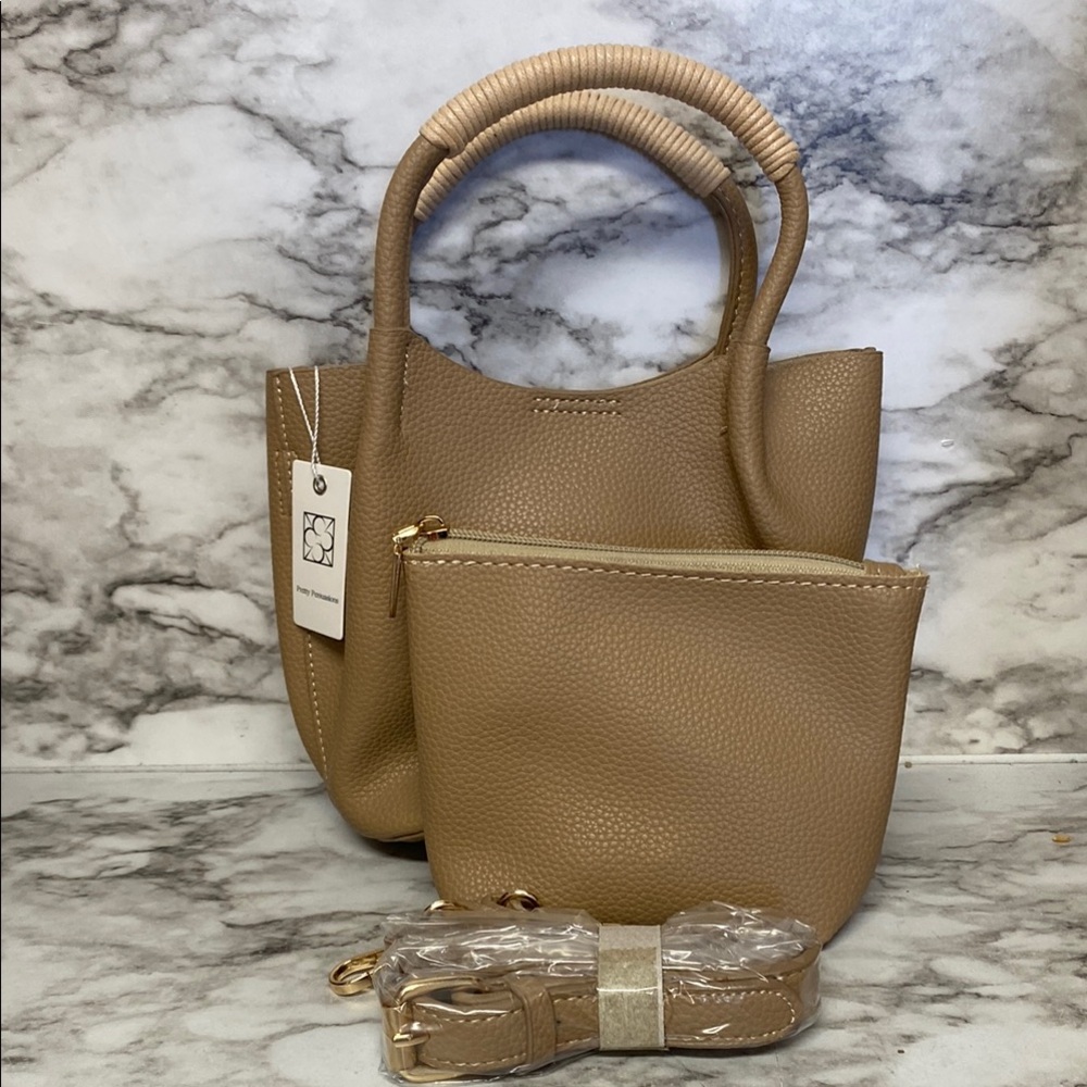 Elegant Taupe Handbag Set